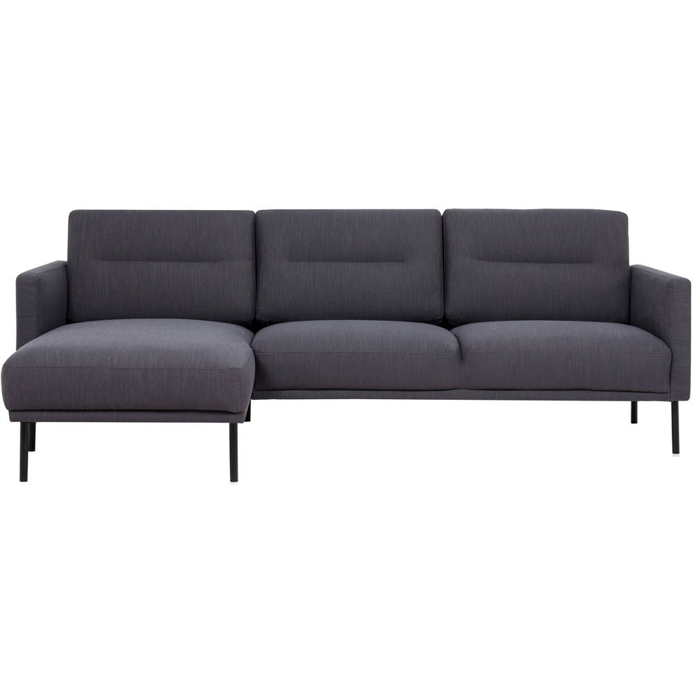 Florence Larvik 3 Seater Anthracite LH Chaiselongue Sofa with Black Legs Image 2