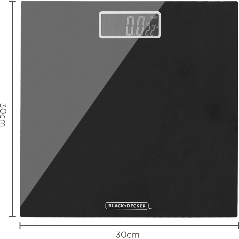 Black + Decker Black Bathroom Scale Image 8