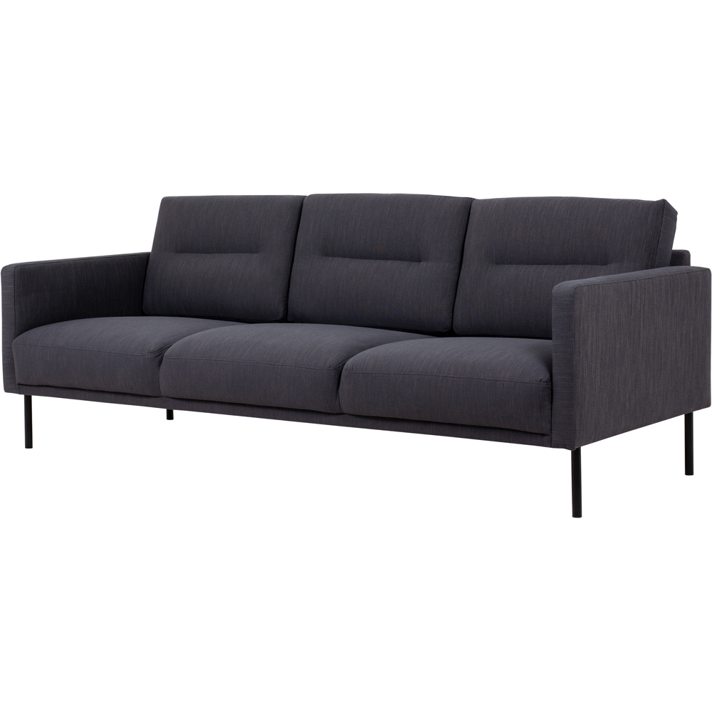 Florence Larvik 3 Seater Anthracite Sofa with Black Legs Image 3