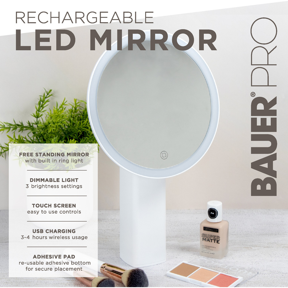 Bauer Professional Premium White LED Rechargeable Mirror Image 7
