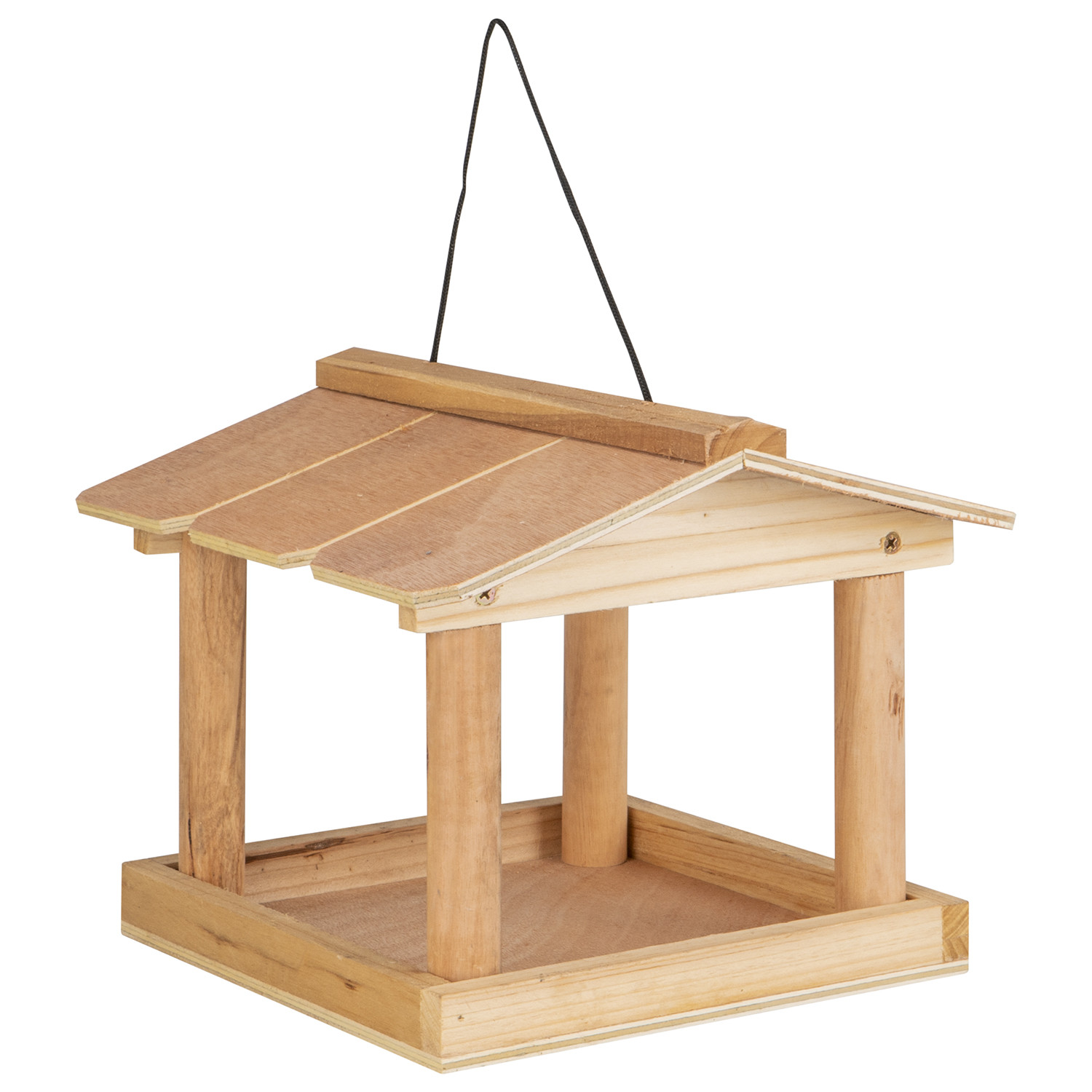 Nature's Market Wooden Hanging Bird Table Image 1