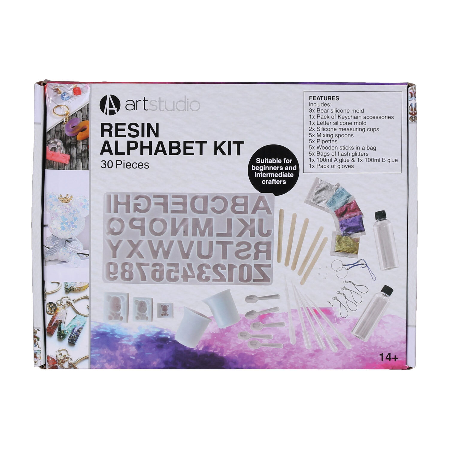 Art Studio Resin Alphabet Kit 30 Pieces Image 1