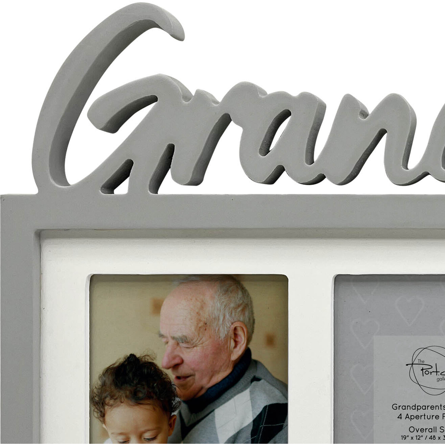 Grandparents 4-Aperture Frame - Grey Image 3