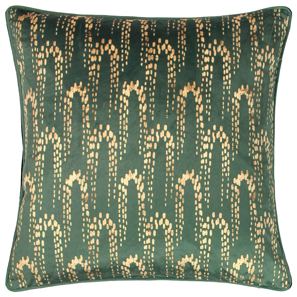 furn. Wisteria Emerald Velvet Touch Cushion Image 1
