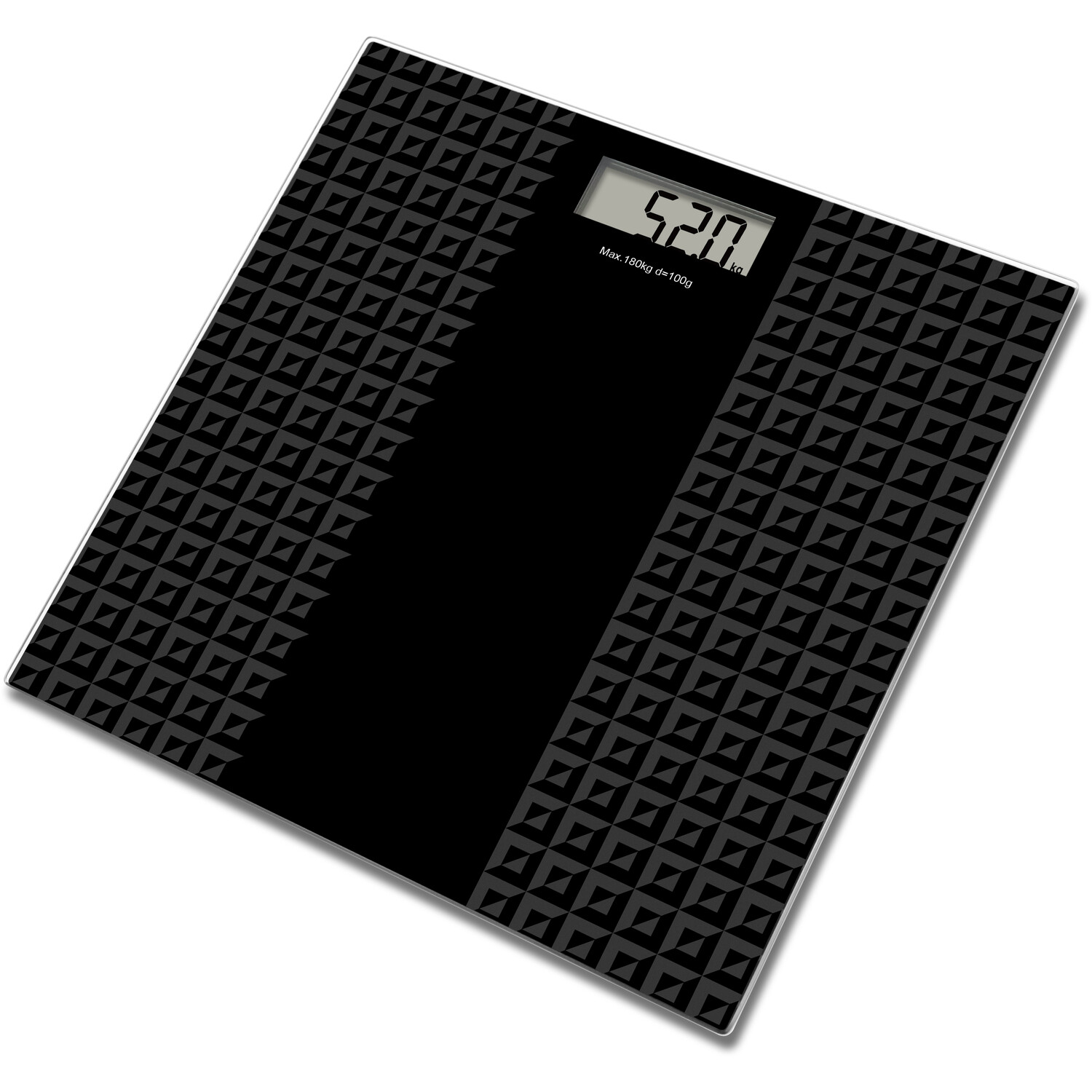 Black and Grey Geo Anti Slip Digital Bathroom Scale Image 4