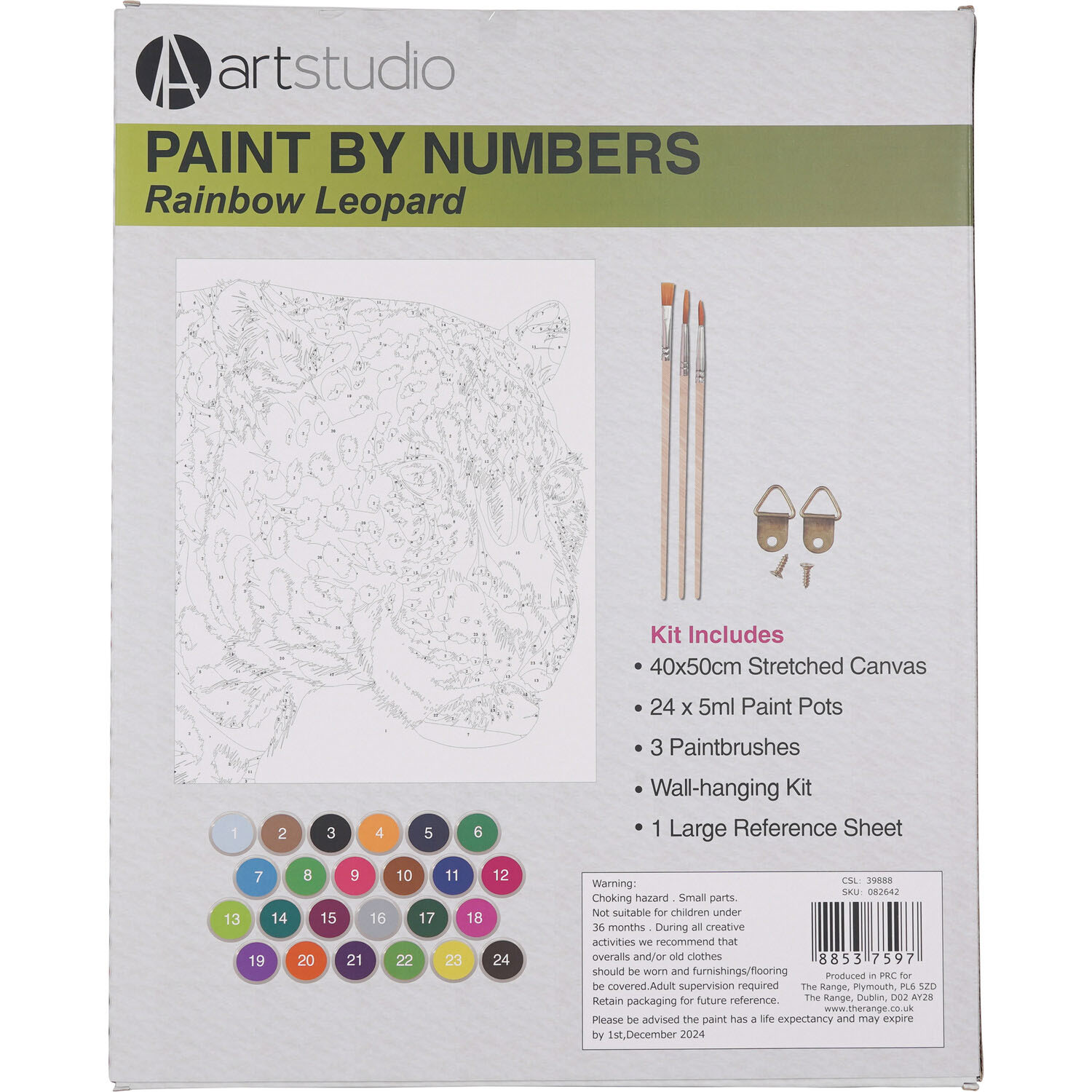 Paint by Numbers Rainbow Leopard or Giraffe Image 3