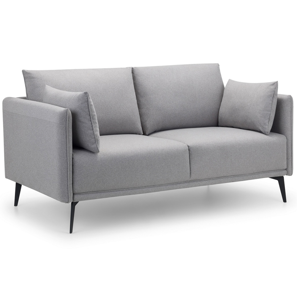 Julian Bowen Rohe 2 Seater Platinum Wool Fabric Sofa Image 2