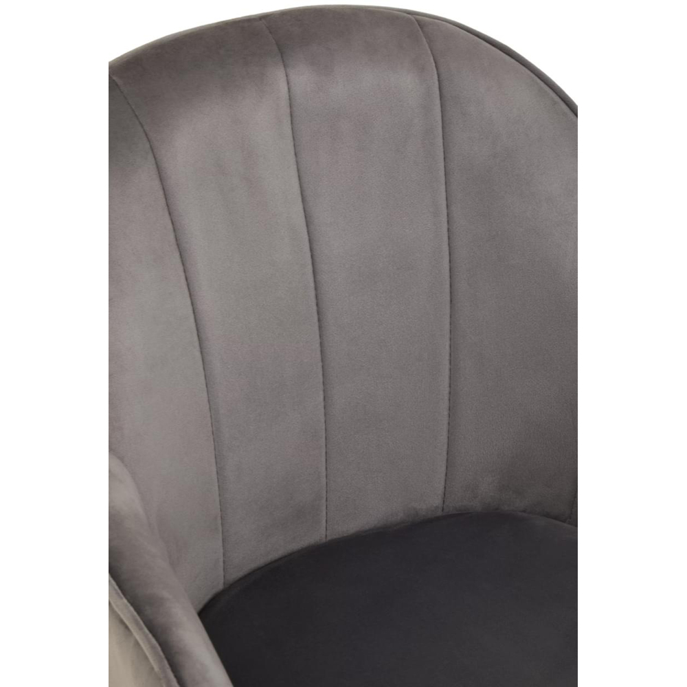 Interiors by Premier Brent Grey and Gold Swivel Home Office Chair Image 6