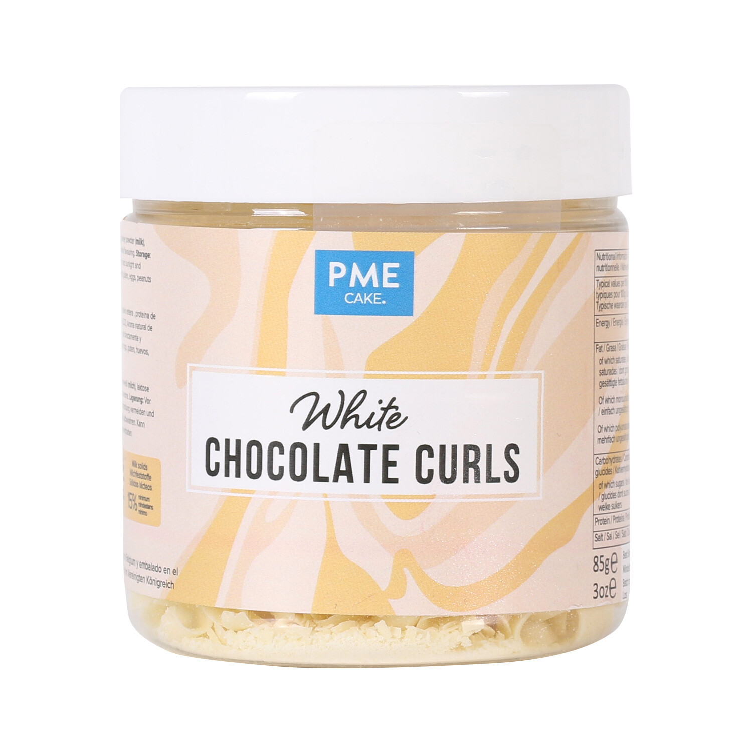 PME Chocolate Curls - White Chocolate Image