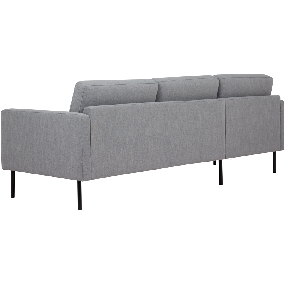 Florence Larvik 3 Seater Grey LH Chaiselongue Sofa with Black Legs Image 4