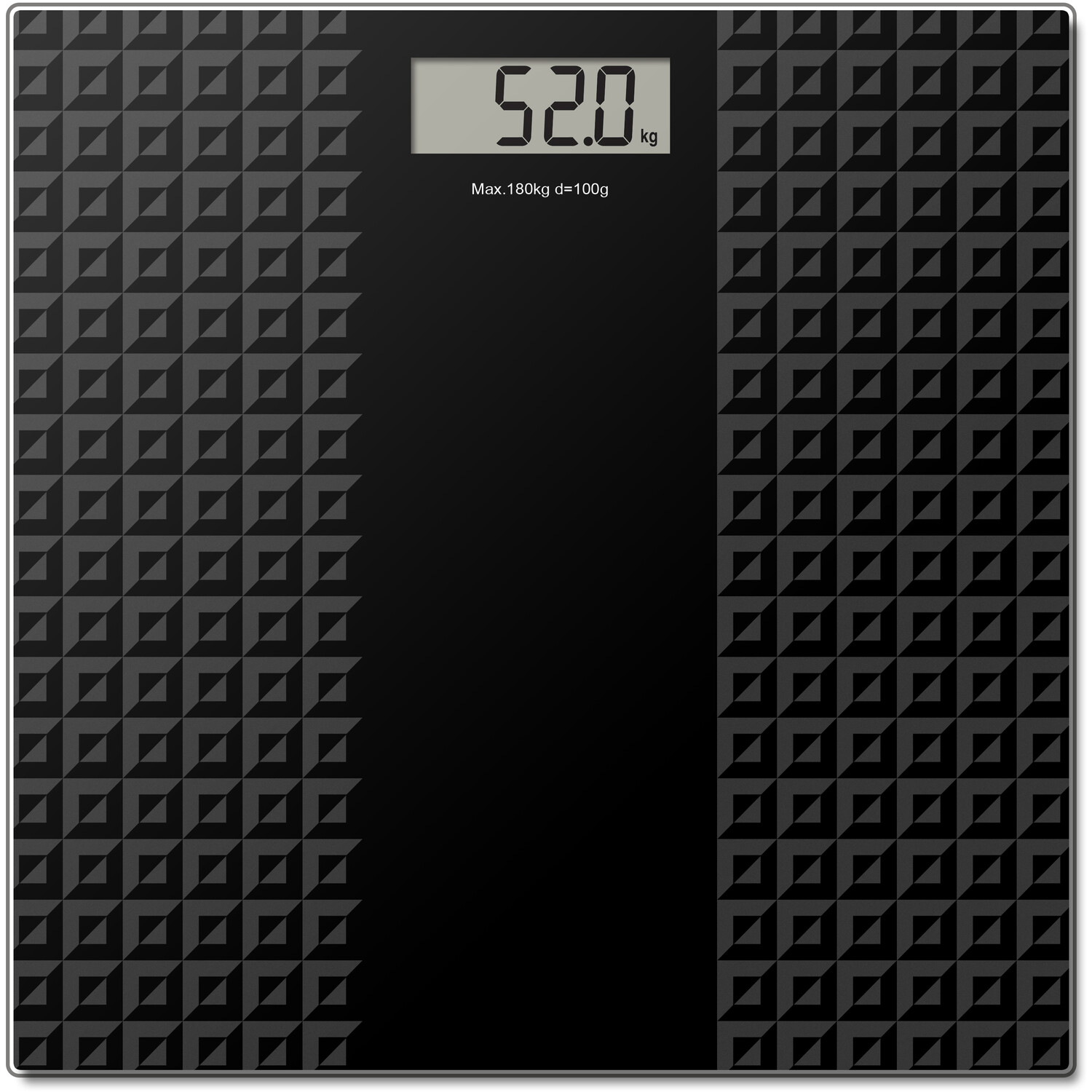 Black and Grey Geo Anti Slip Digital Bathroom Scale Image 1