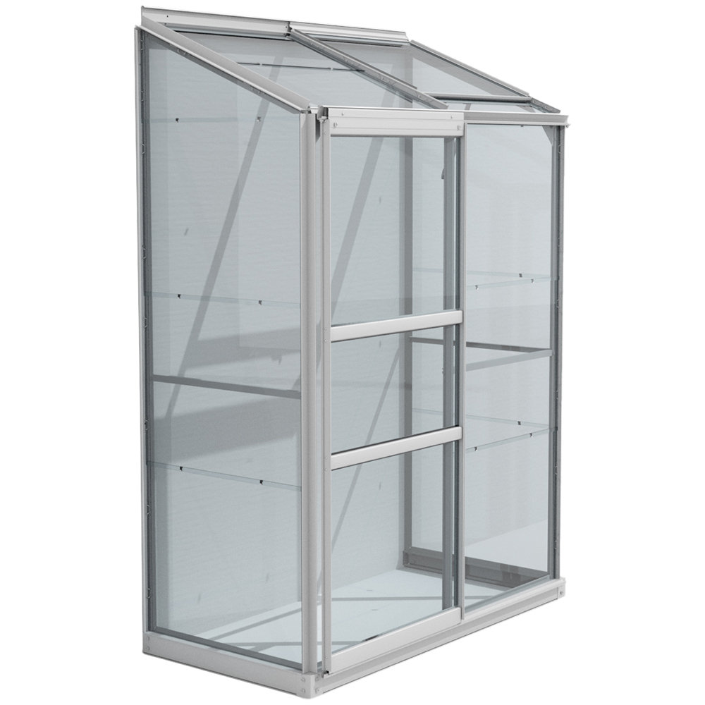 Vitavia IDA 900 Aluminium Frame Tough Glass 4 x 2ft Greenhouse Image 1