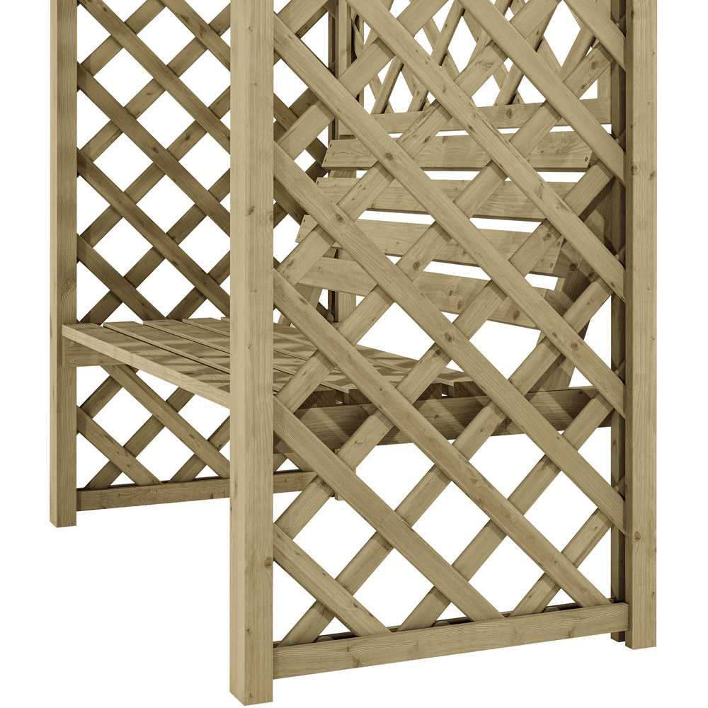 Rowlinson Kashmir 2 Seater Natural Arbour with Slatted Roof Image 4