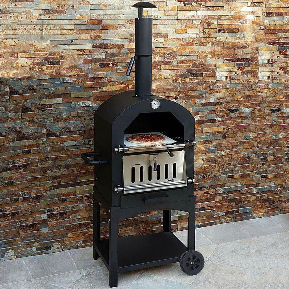 Living and Home CX0141 Black Stainless Steel Pizza Oven Image 5