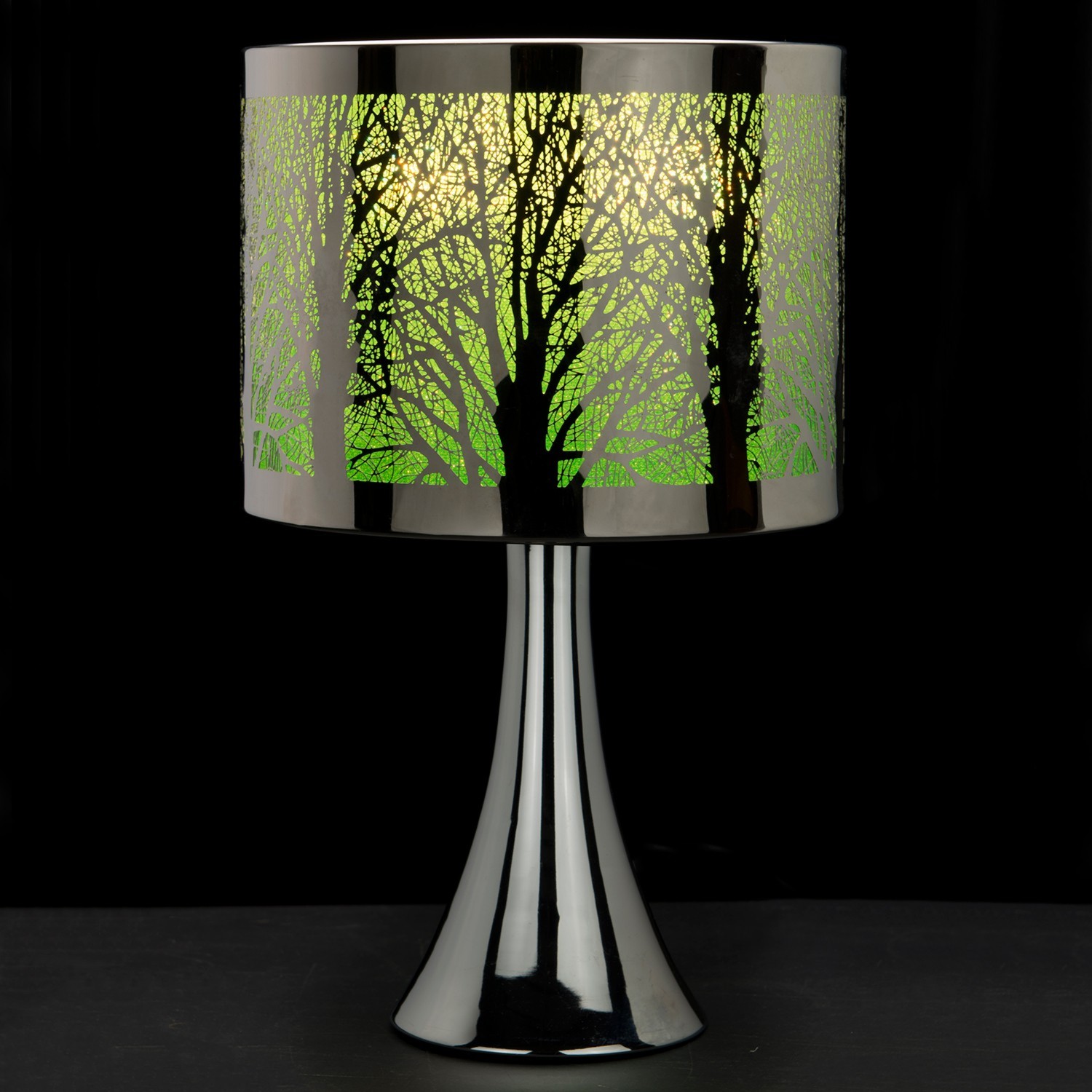 Tree Silver Scene Touch Table Lamp Image 2