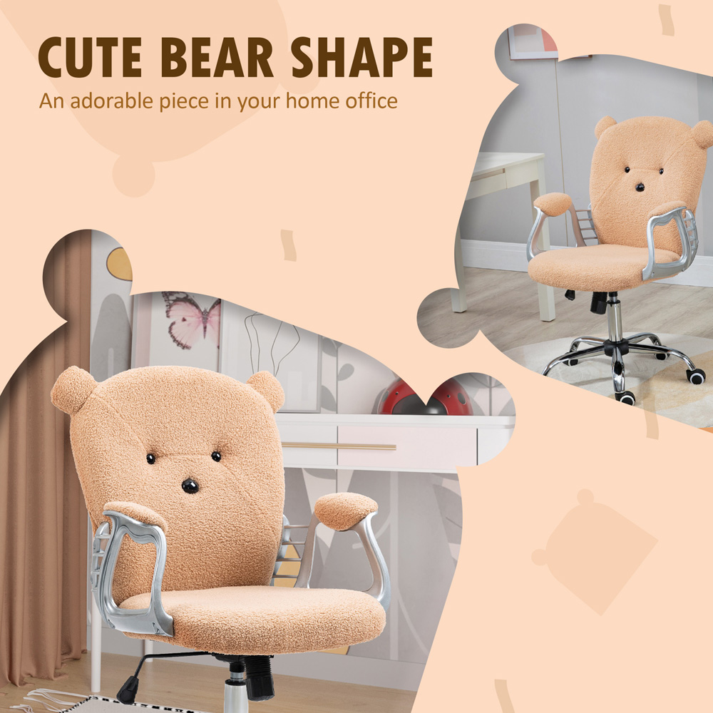 Portland Brown Bear Shape Cute Office Chair Image 6
