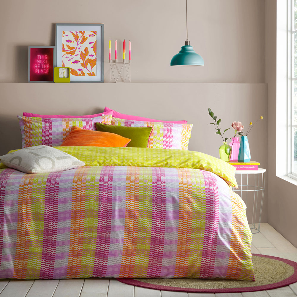 furn. Neola King Size Multicolour Duvet Set Image 4
