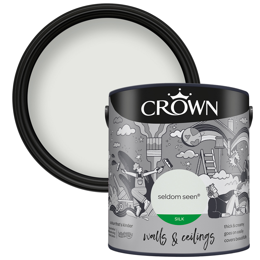 Crown Breatheasy Walls & Ceilings Seldom Seen Silk Emulsion Paint 2.5L Image 1