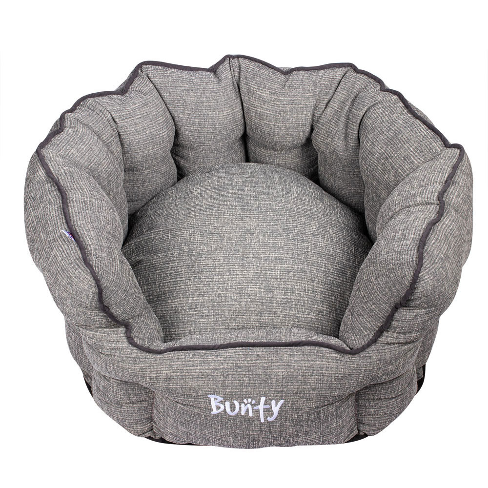 Bunty Regal Large Fossil Grey Oval Pet Bed Image 1