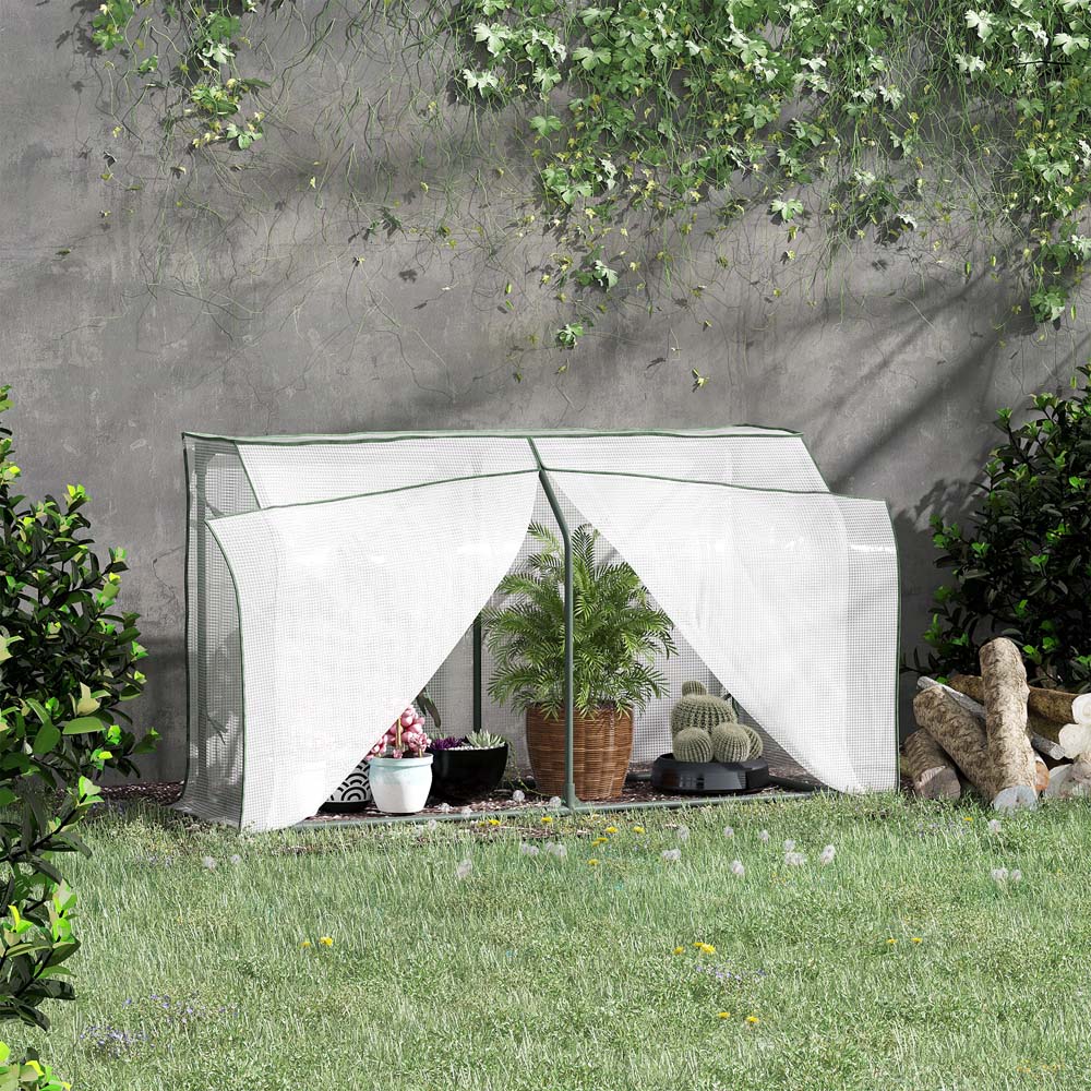 Outsunny White 2 x 4ft Portable Mini Greenhouse Image 2