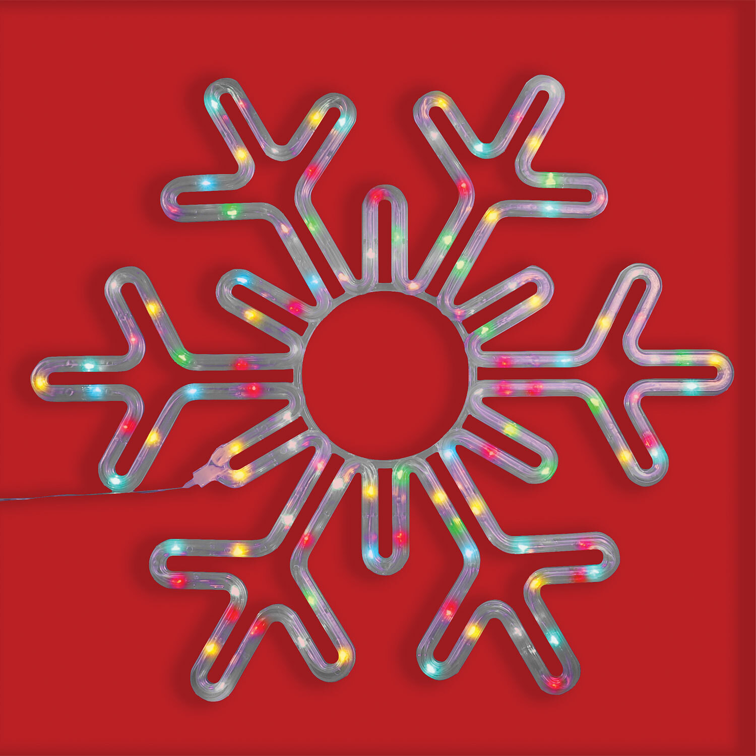 Acrylic 99 LED Snowflake Multi Coloured Light Image 1