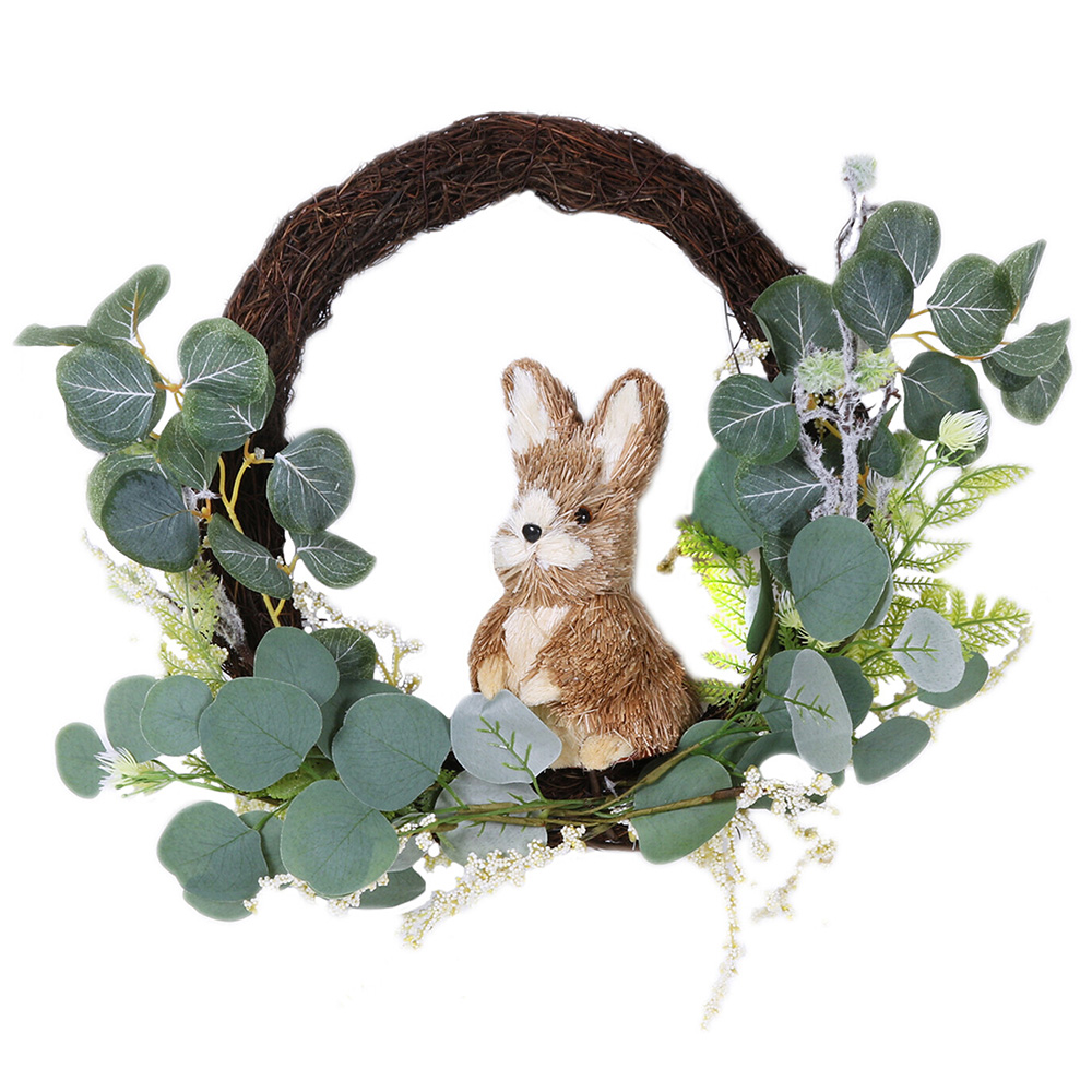 Rabbit in Wreath Decoration Image