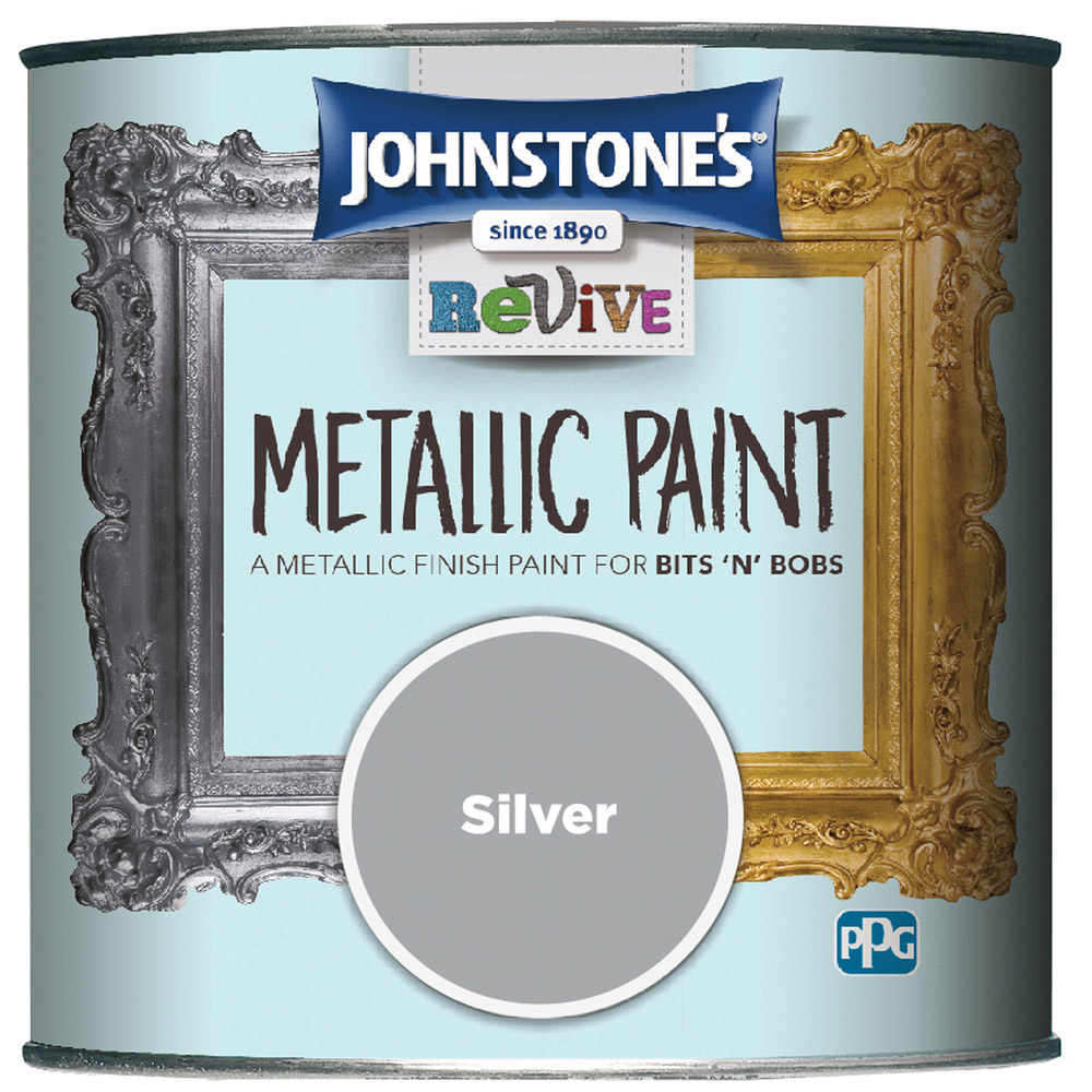Johnstone's Revive Silver Metallic Paint 375ml Image 2