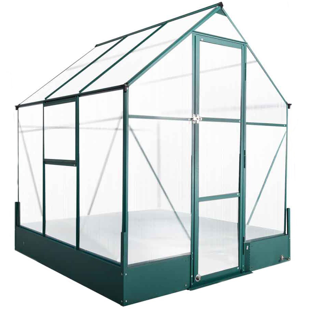 Outsunny Green Aluminium 6.2 x 6.2ft Walk In Greenhouse Image 1