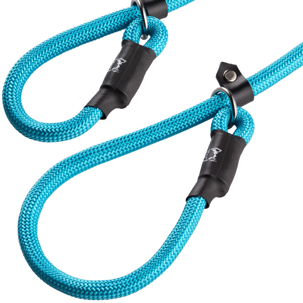 Bunty Medium 8mm Light Blue Rope Slip-On Lead For Dogs Image 2