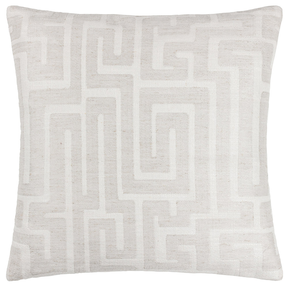 Hoem Lauder White Jacquard Cushion Image 1