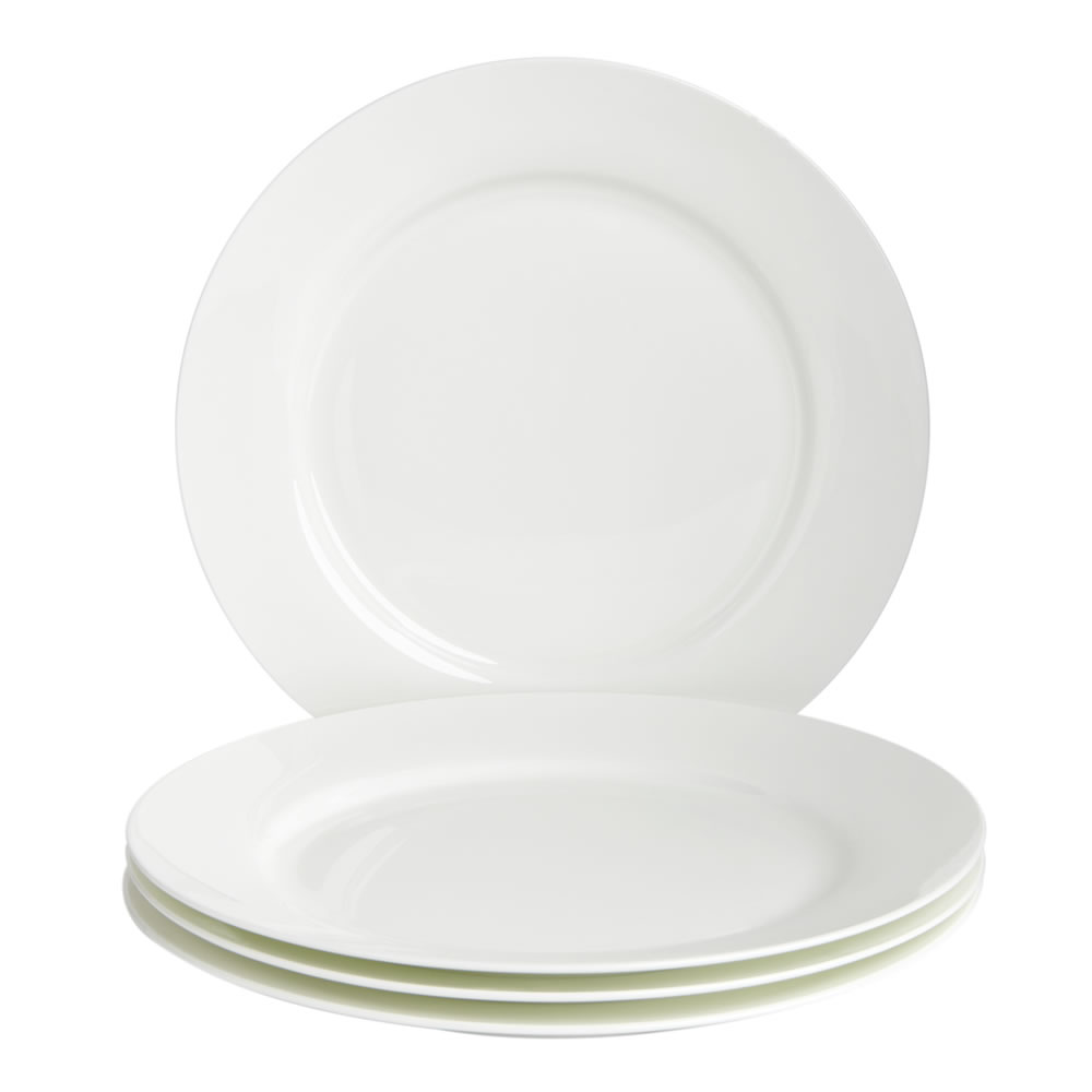 Wilko 12 piece White Bone China Dinner Set Wilko