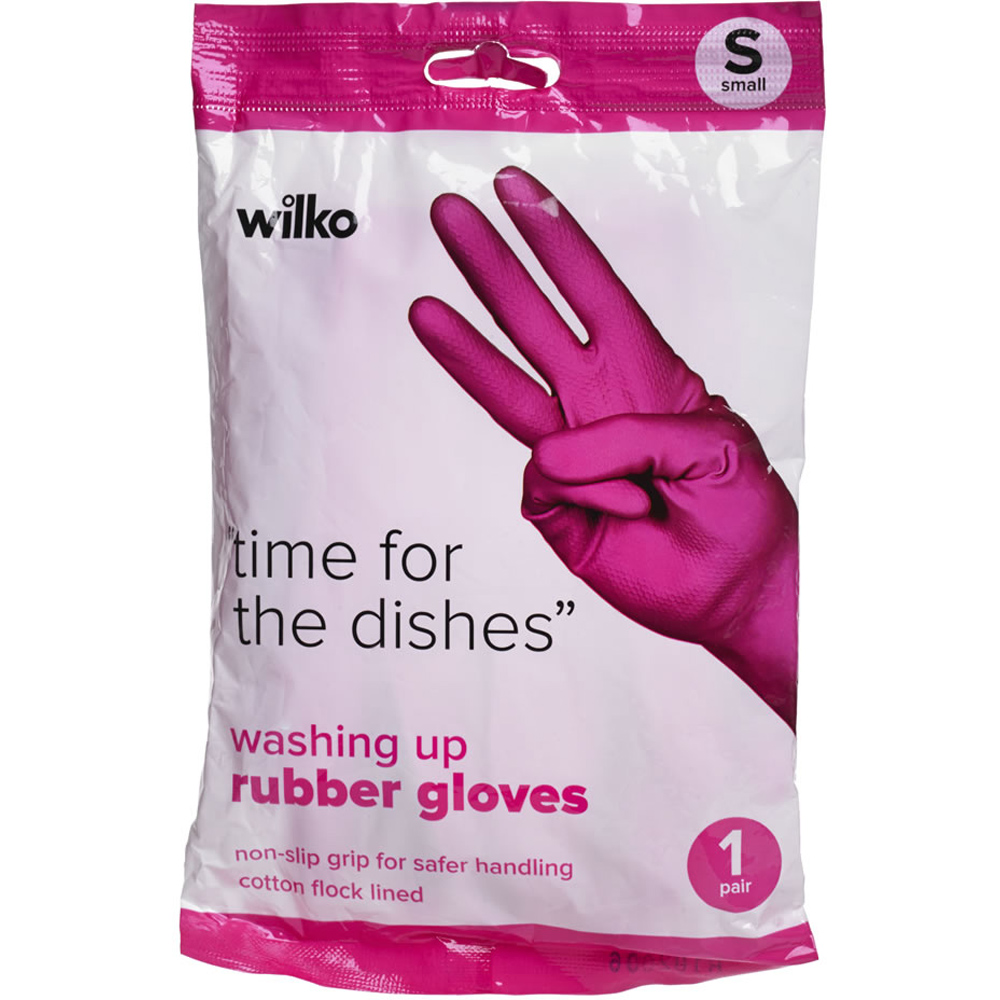 Wilko Small Rubber Washing Up Gloves Image 1