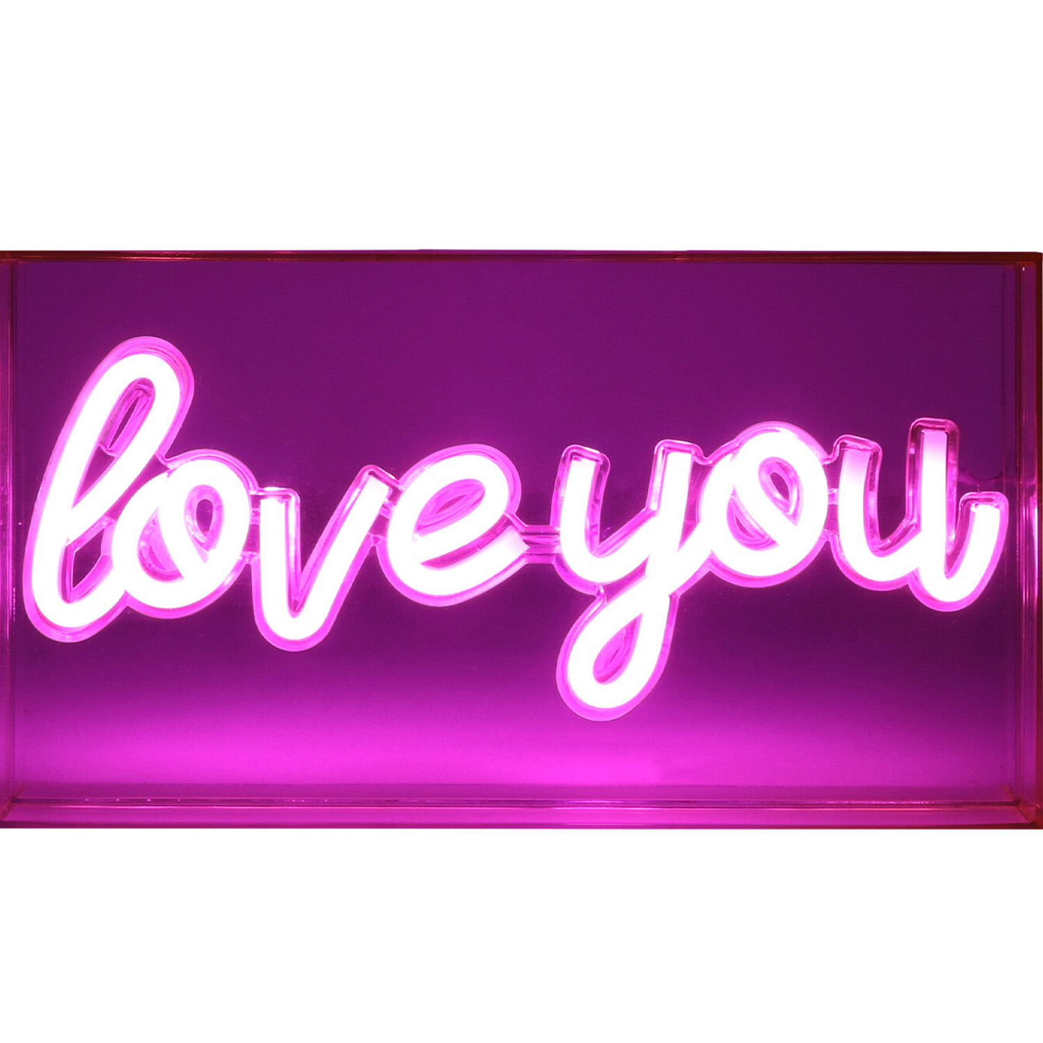 Love You Neon Block Light - Pink Image 4