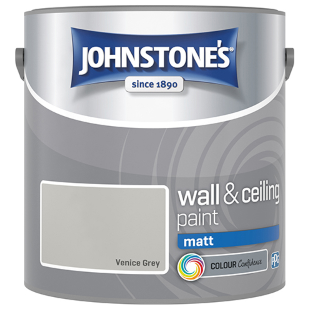 Johnstone's Walls & Ceilings Venice Grey Emulsion Paint 2.5L Image 2