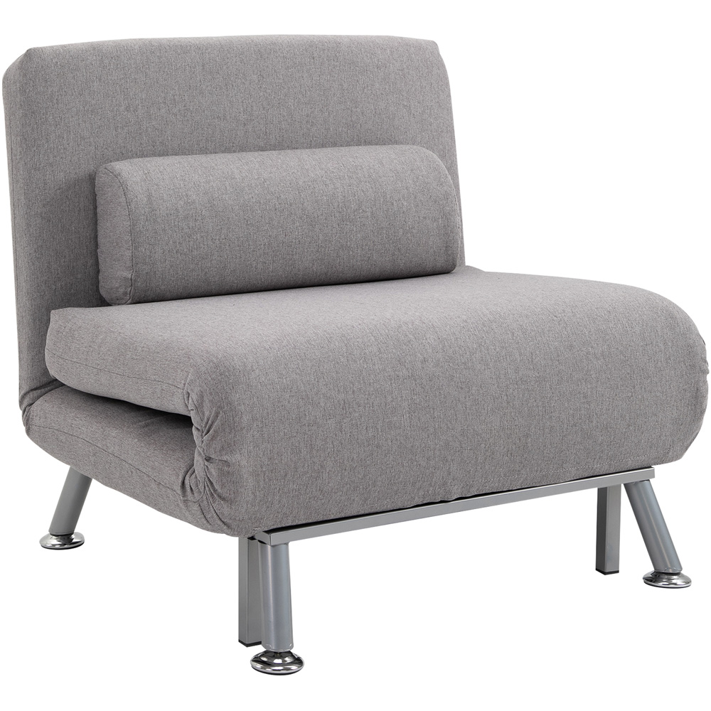 Portland Single Sleeper Grey Foldable Sofa Bed Image 2