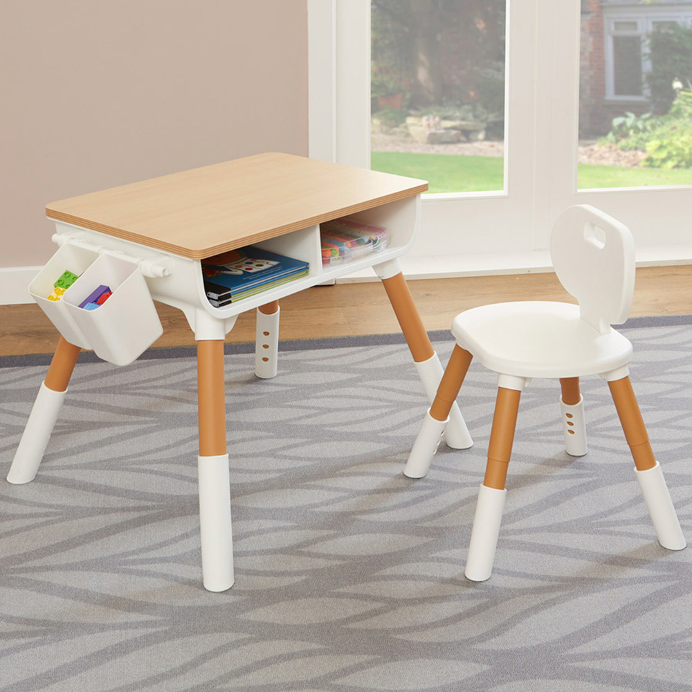 Liberty House Toys Scandi Height Adjustable Kids Table and Chair Set Image 1