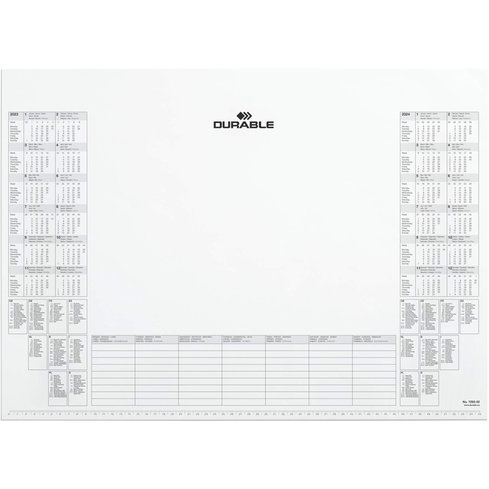 Durable 57 x 41cm Calendar Refill Pads for Desk Mat 25 Sheets Image 2