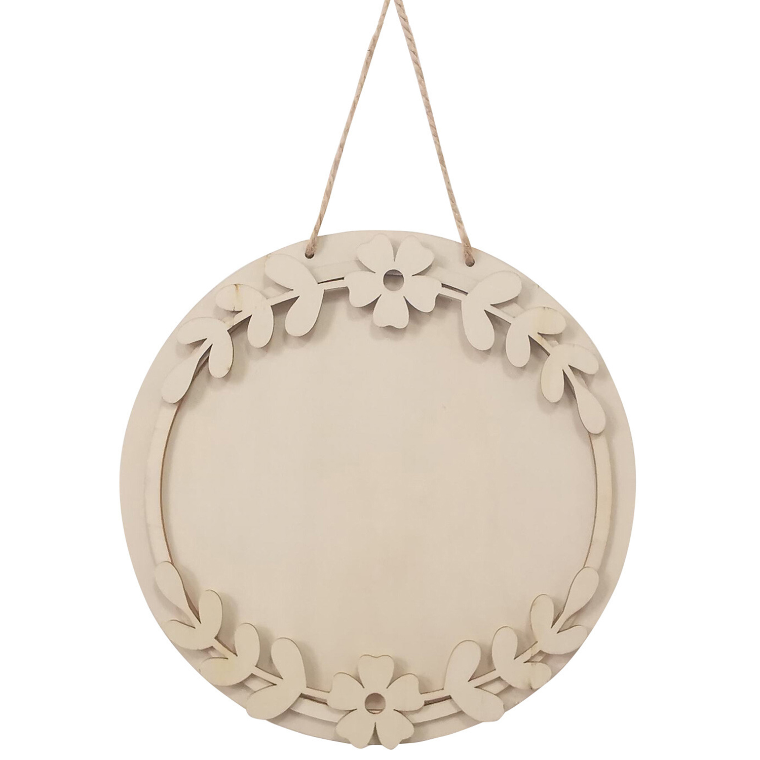 Round Wooden Hanging Sign Image 1
