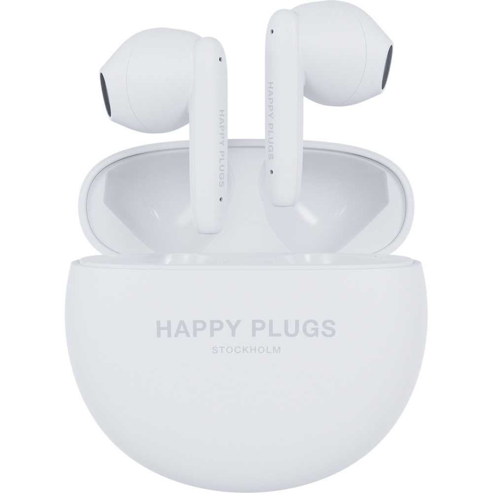 Happy Plugs Joy Lite White Wireless Bluetooth Earbuds Image 1