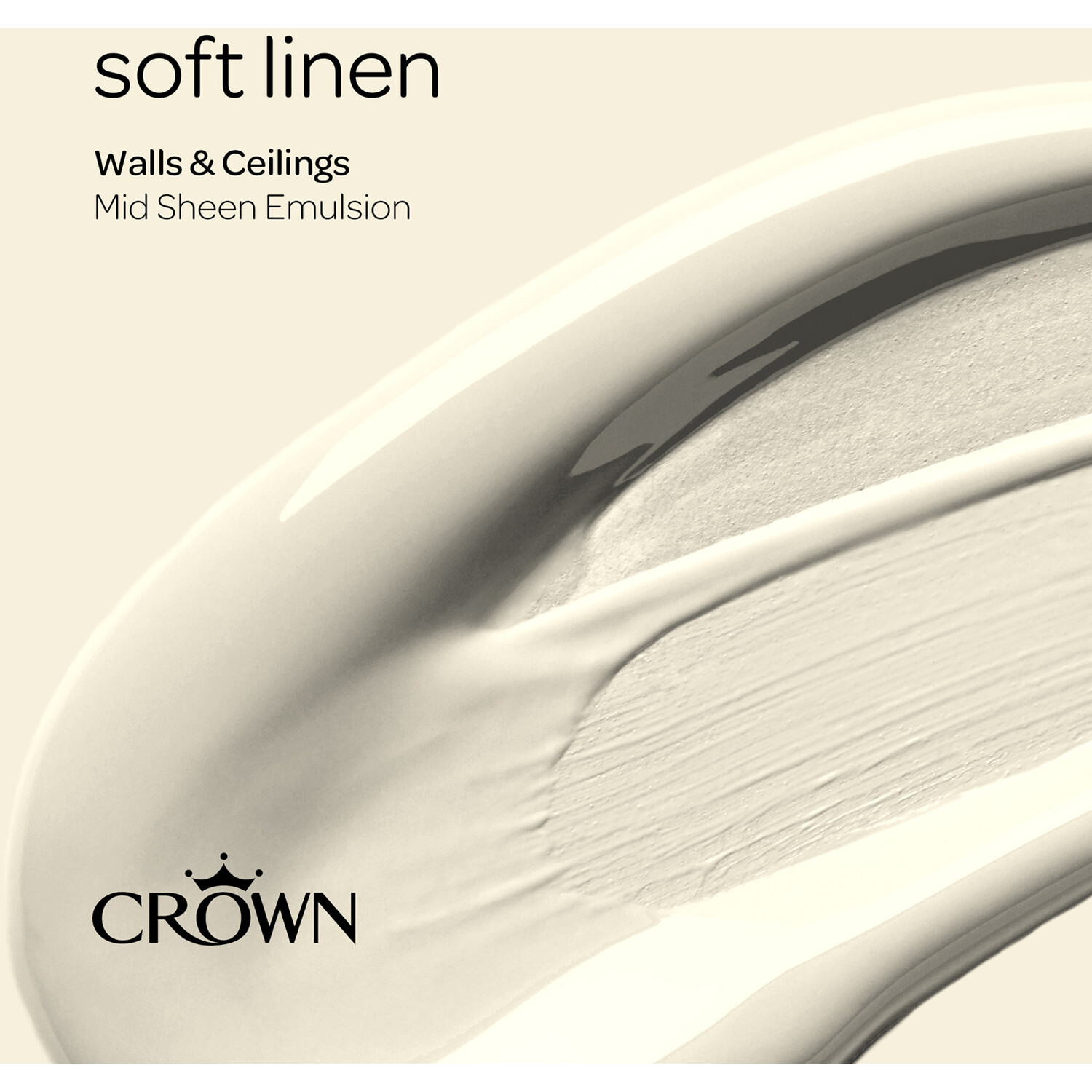 Crown Walls & Ceilings Soft Linen Mid Sheen Emulsion Paint 5L Image 4