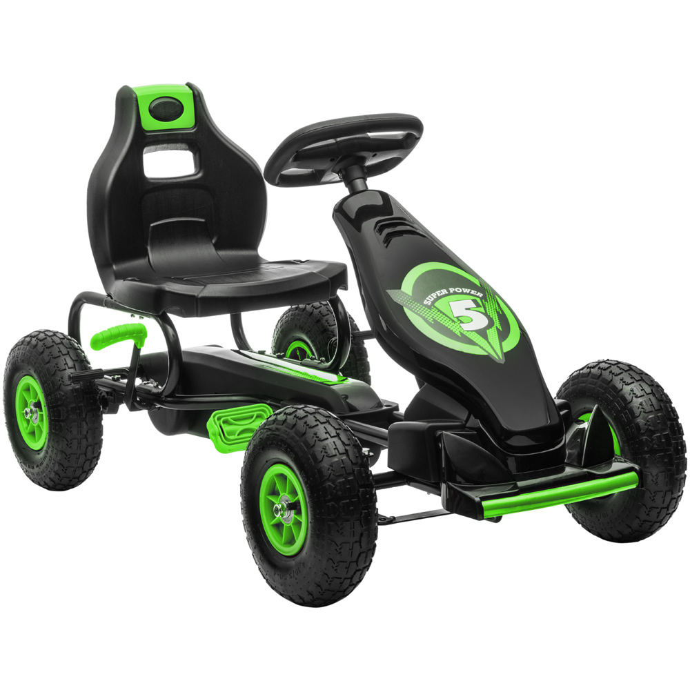 Tommy Toys Kids Pedal Go Kart with Adjustable Seat Green Image 1