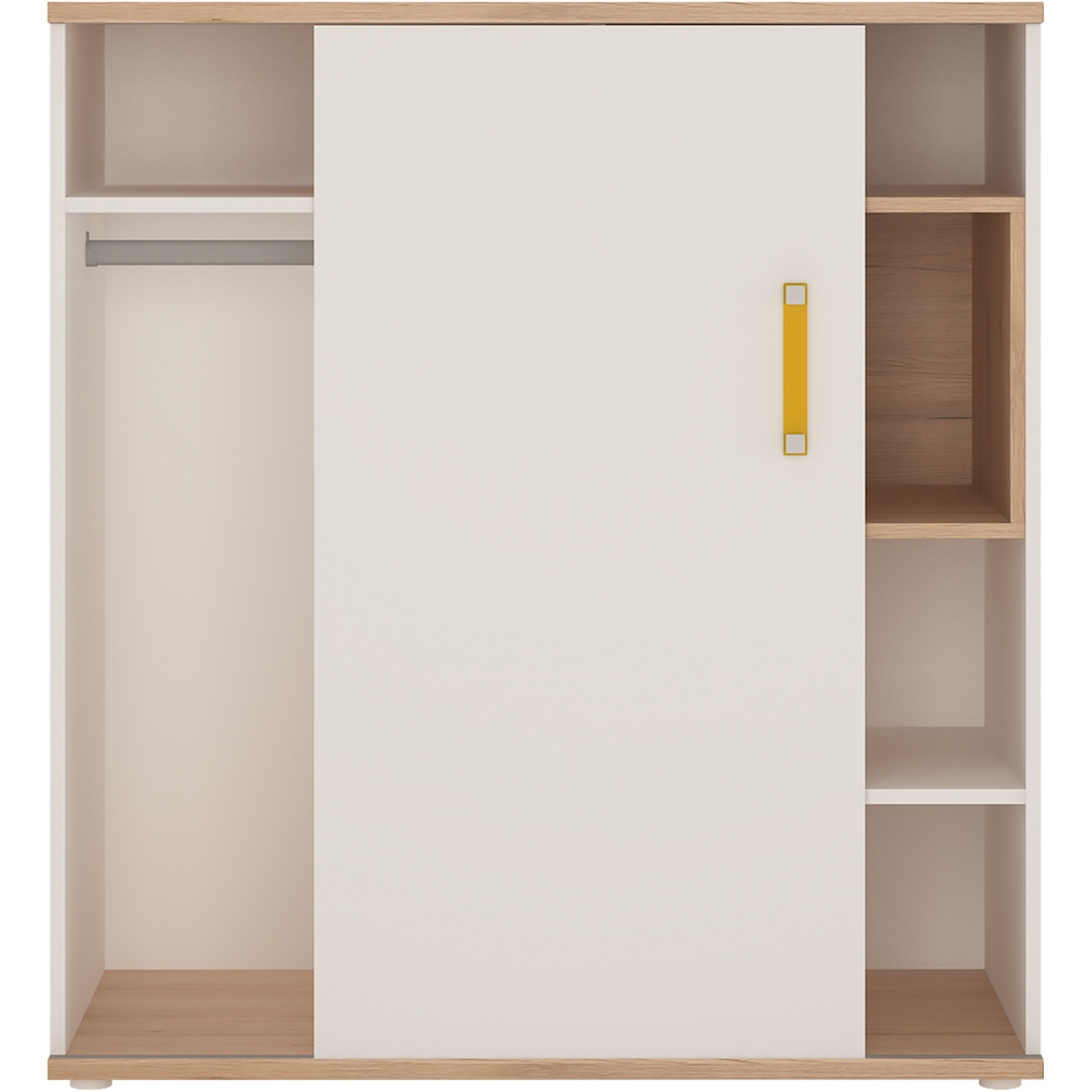 Florence 4KIDS Sliding Door Low Cabinet with Shelves and Orange Handle Image 3