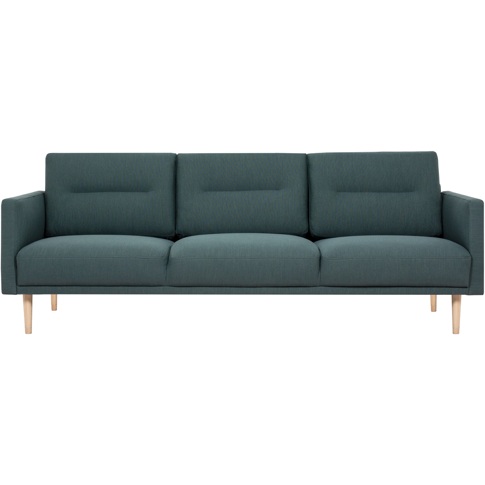 Florence Larvik 3 Seater Dark Green Sofa with Oak Legs Image 2