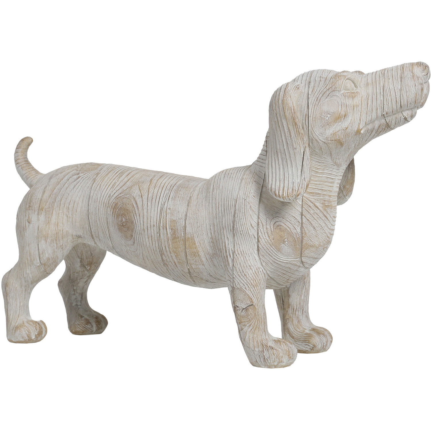 Grey Wood Effect Sausage Dog Ornament Image 3