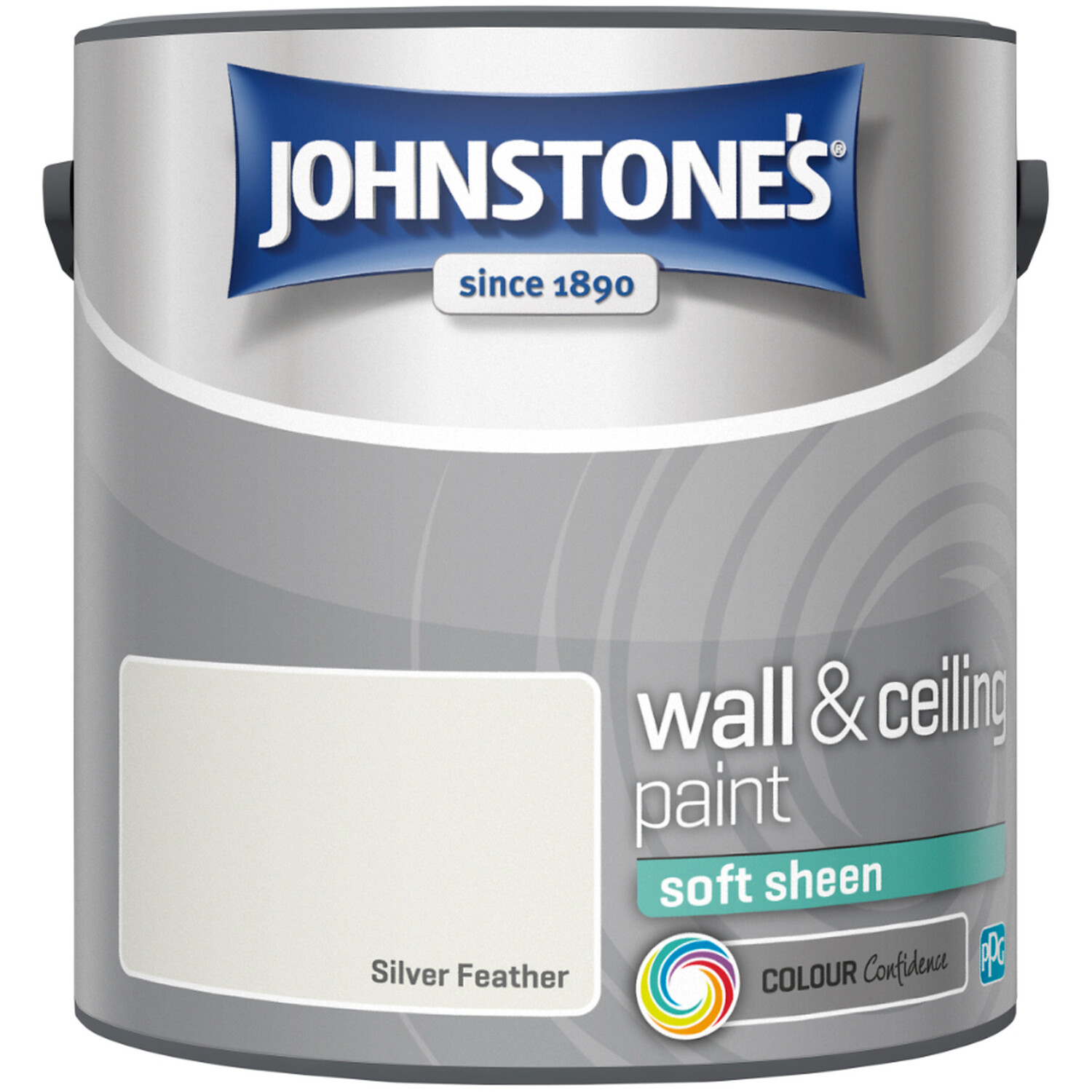 Johnstones Soft Sheen Emulsion Paint - Silver Feather / 2.5l Image 2