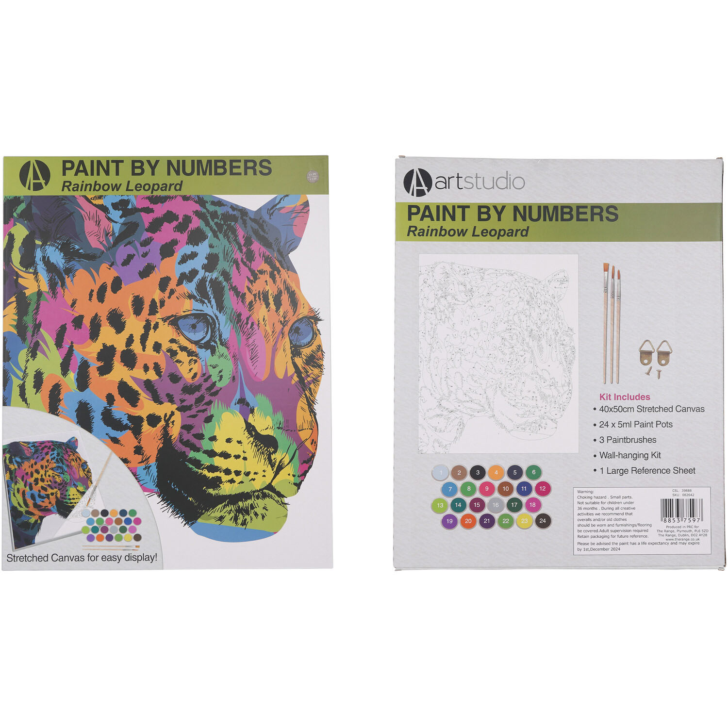 Paint by Numbers Rainbow Leopard or Giraffe Image 2