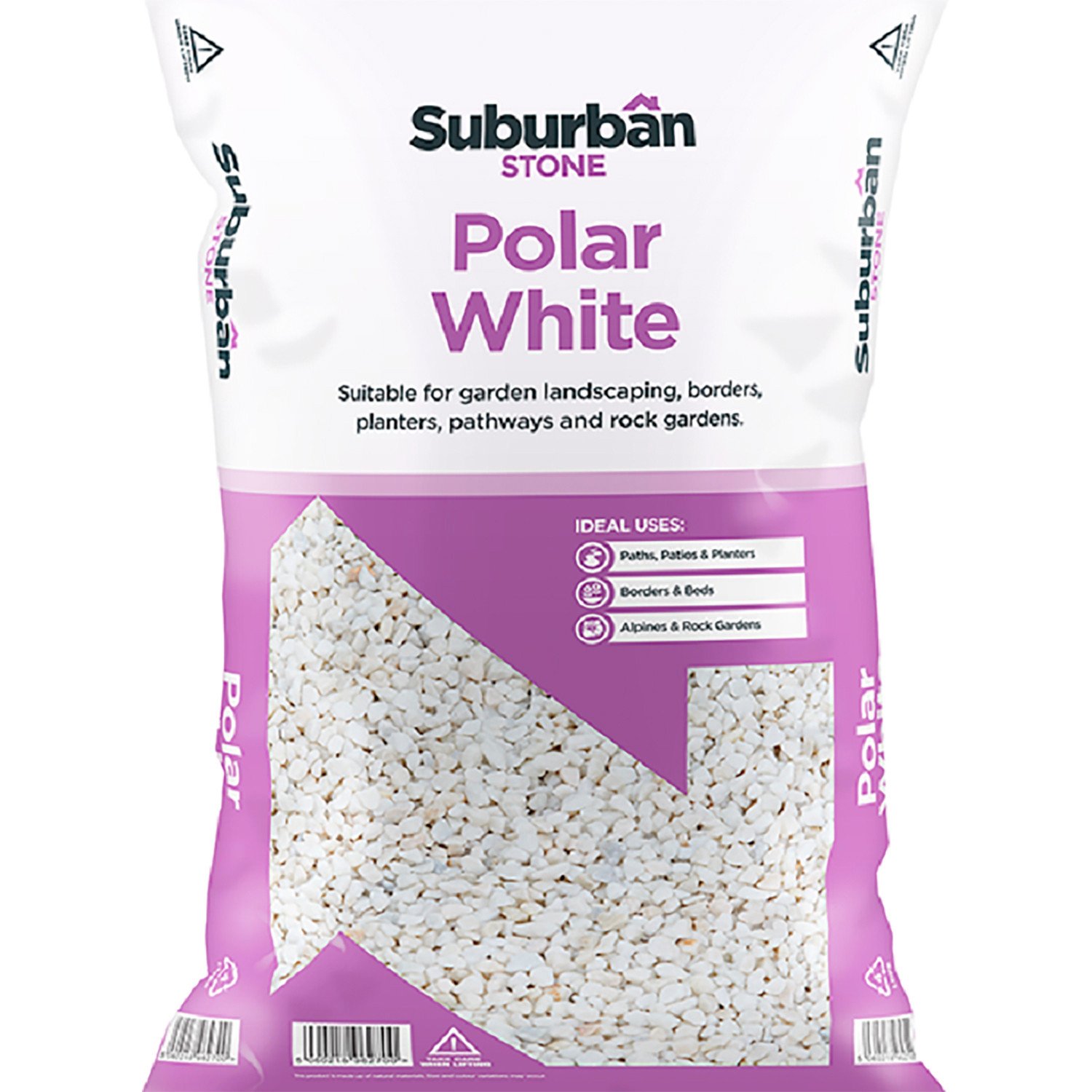 Suburban Stone Polar White Chippings 20kg Image