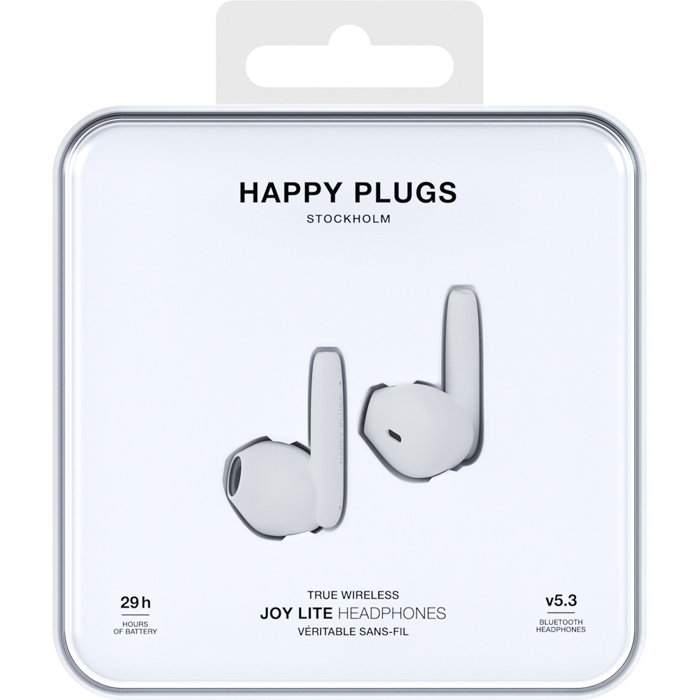 Happy Plugs Joy Lite White Wireless Bluetooth Earbuds Image 6