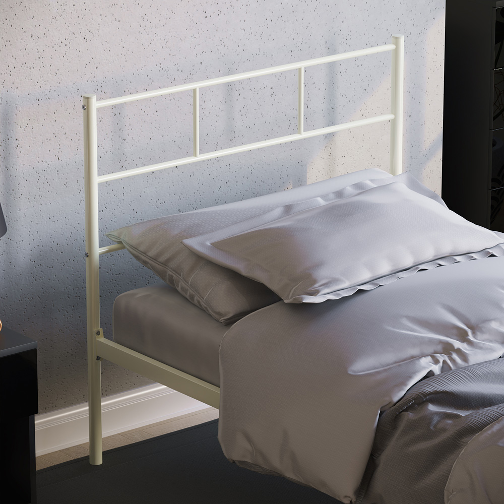 Vida Designs Dorset Single White Metal Bed Frame Image 3