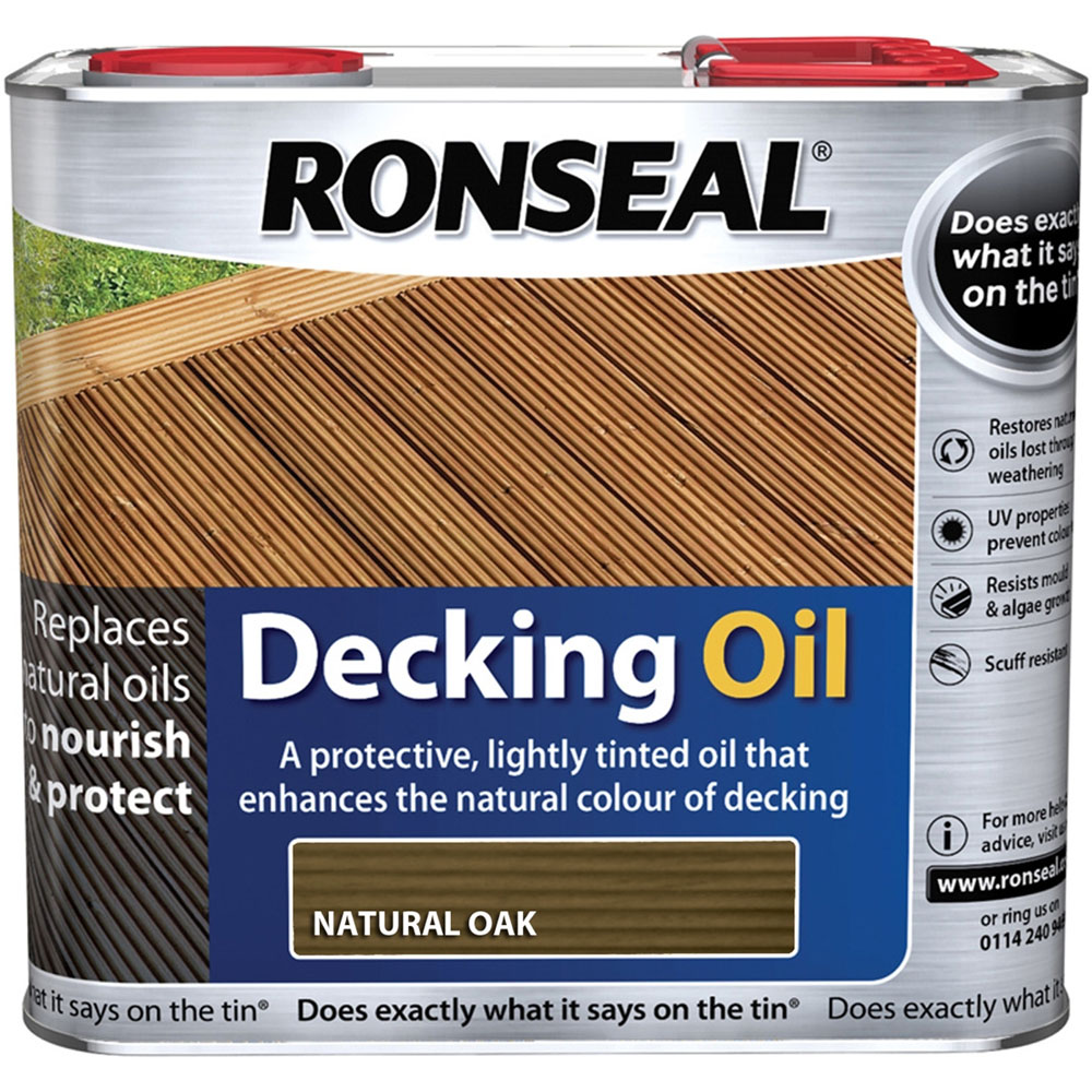 Ronseal Decking Oil - Natural Oak / 2.5l Image 2